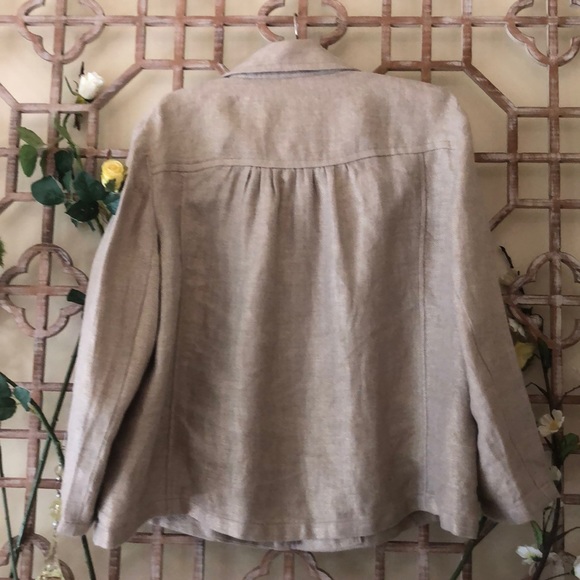 Micheal Kors beige shimmering linen jacket - Picture 4 of 7